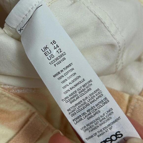 ASOS DESIGN l NWT Straight Leg Abstract Jeans Size 12 - Picture 10 of 11